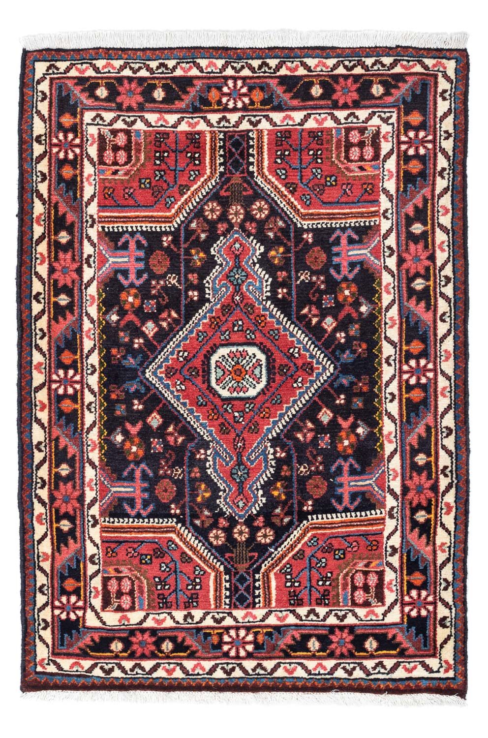 Alfombra persa - Nómada - 121 x 82 cm - azul oscuro