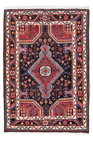 Alfombra persa - Nómada - 121 x 82 cm - azul oscuro