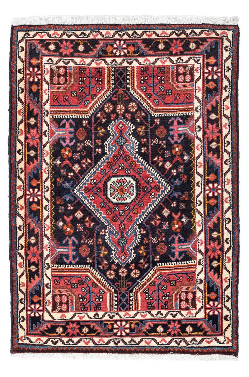 Alfombra persa - Nómada - 121 x 82 cm - azul oscuro