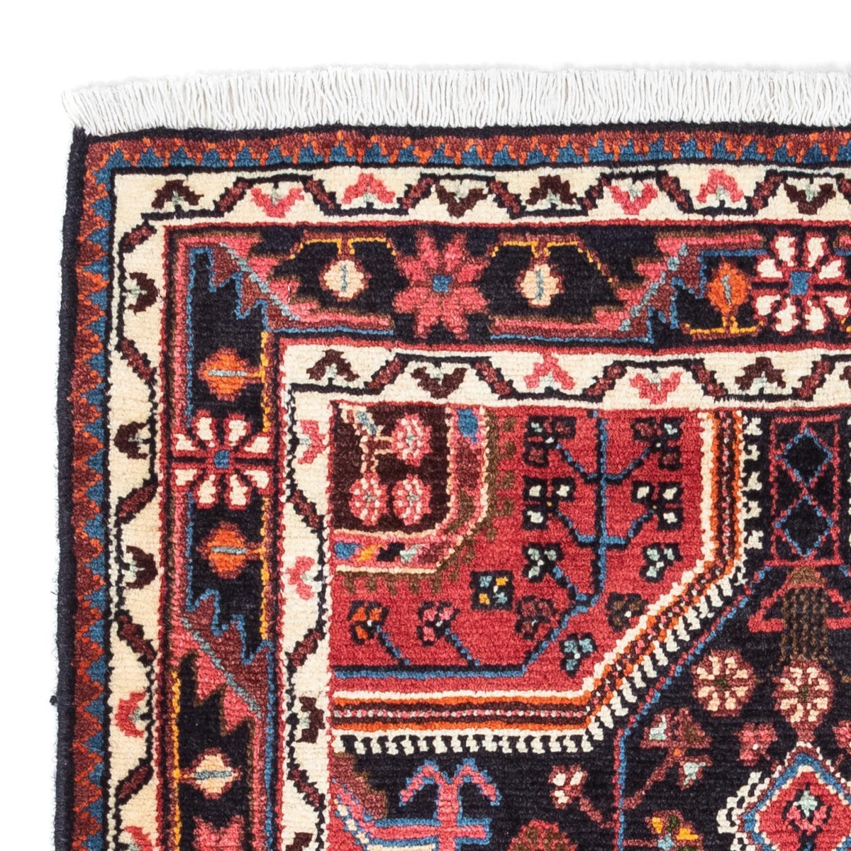 Alfombra persa - Nómada - 121 x 82 cm - azul oscuro