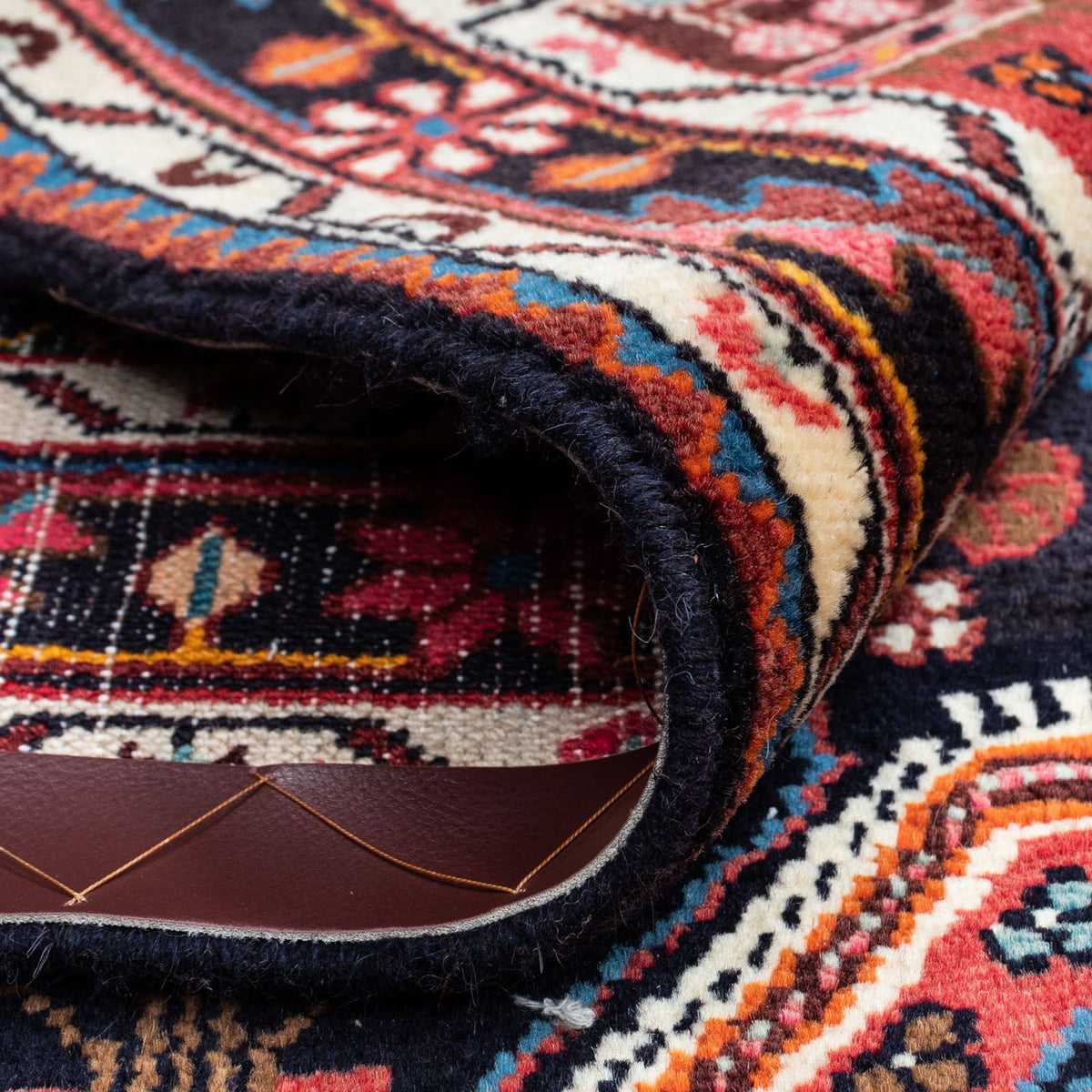 Alfombra persa - Nómada - 121 x 82 cm - azul oscuro