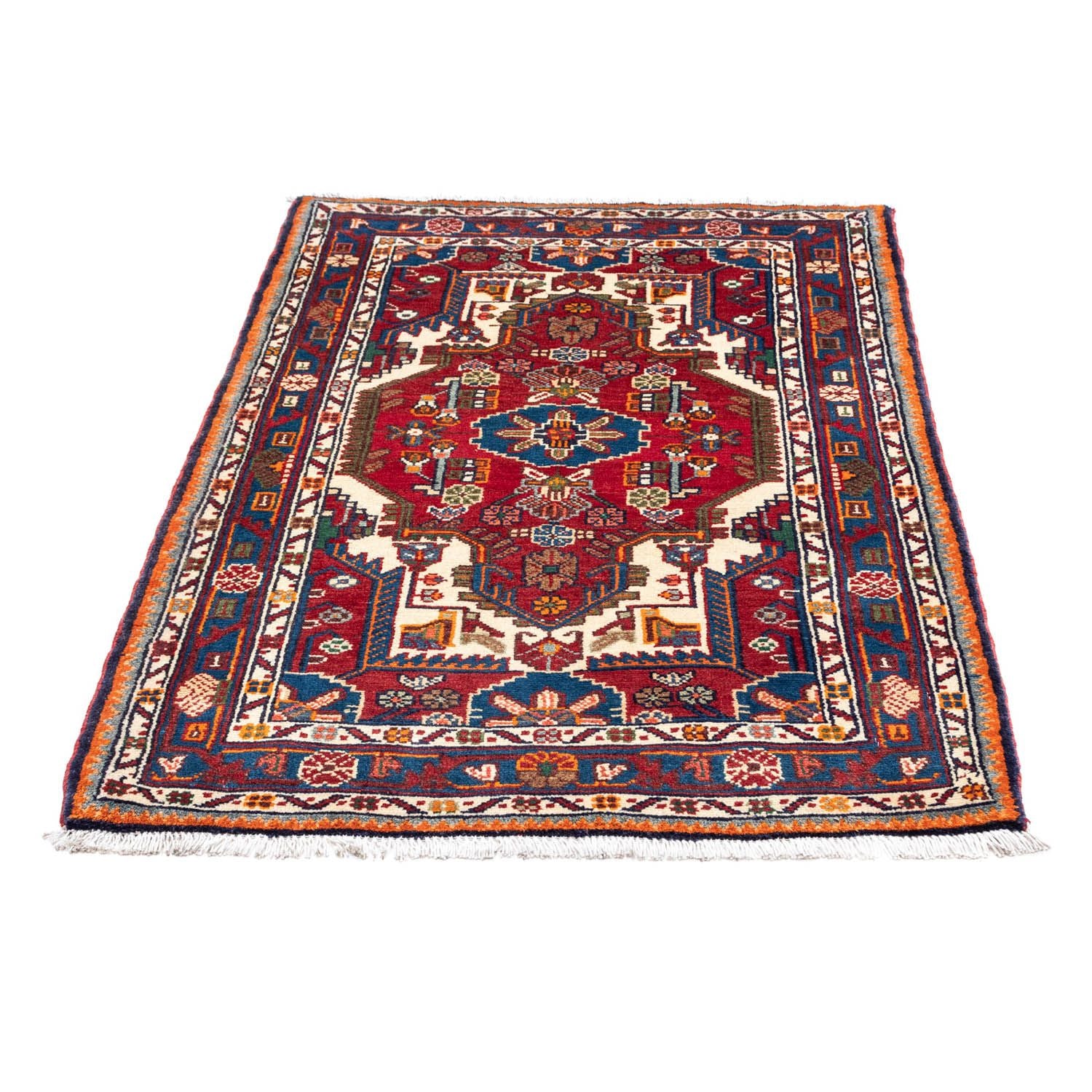 Alfombra persa - Nómada - 130 x 87 cm - rojo