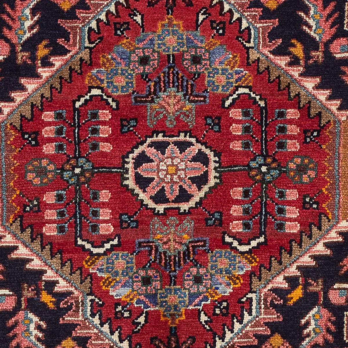 Alfombra persa - Nómada - 136 x 89 cm - azul oscuro