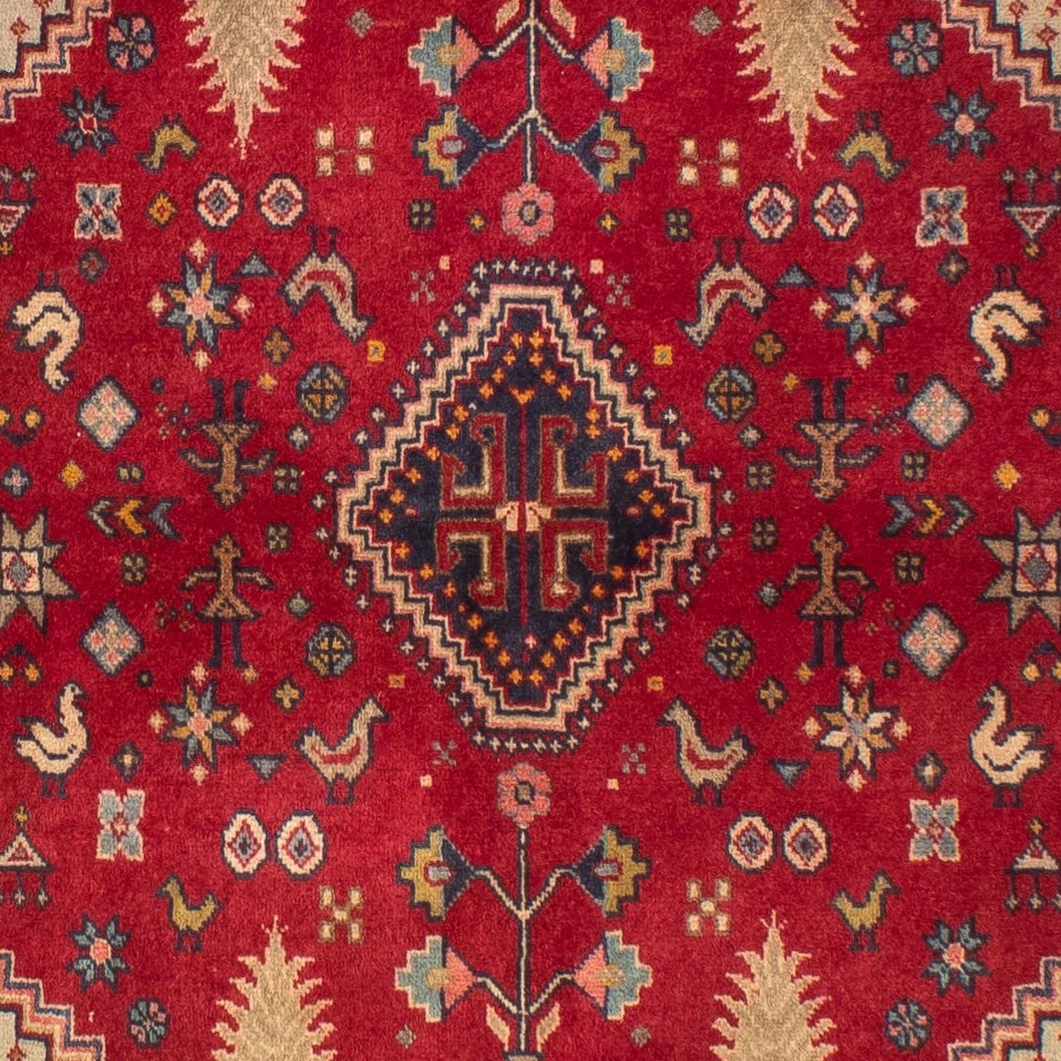 Alfombra persa - Nómada - 158 x 105 cm - rojo oscuro