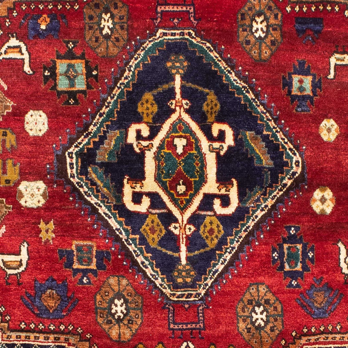 Alfombra persa - Nómada - 190 x 120 cm - rojo oscuro