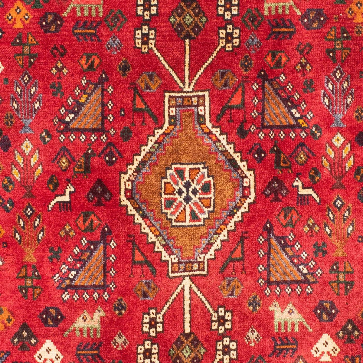Alfombra persa - Nómada - 162 x 130 cm - rojo oscuro