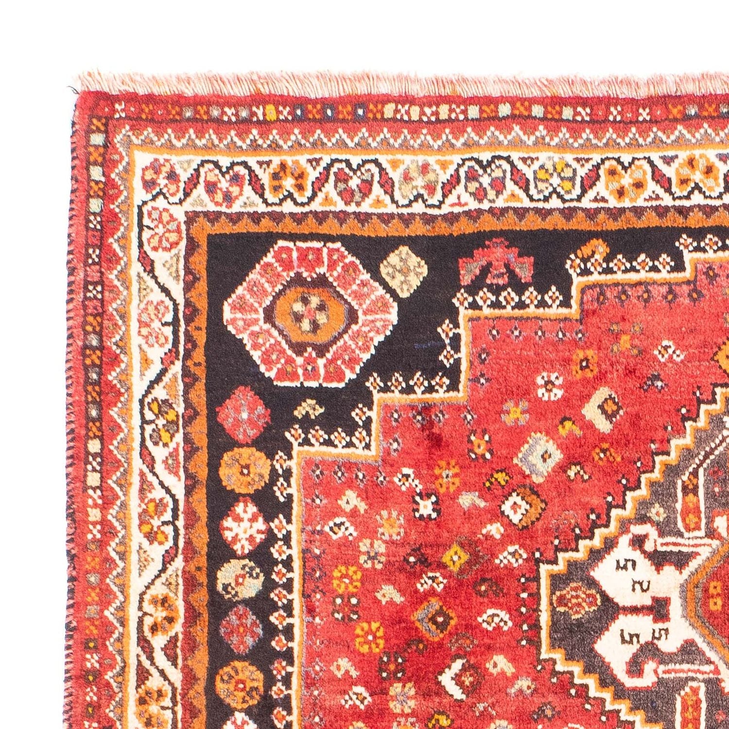 Alfombra persa - Nómada - 158 x 118 cm - rojo oscuro