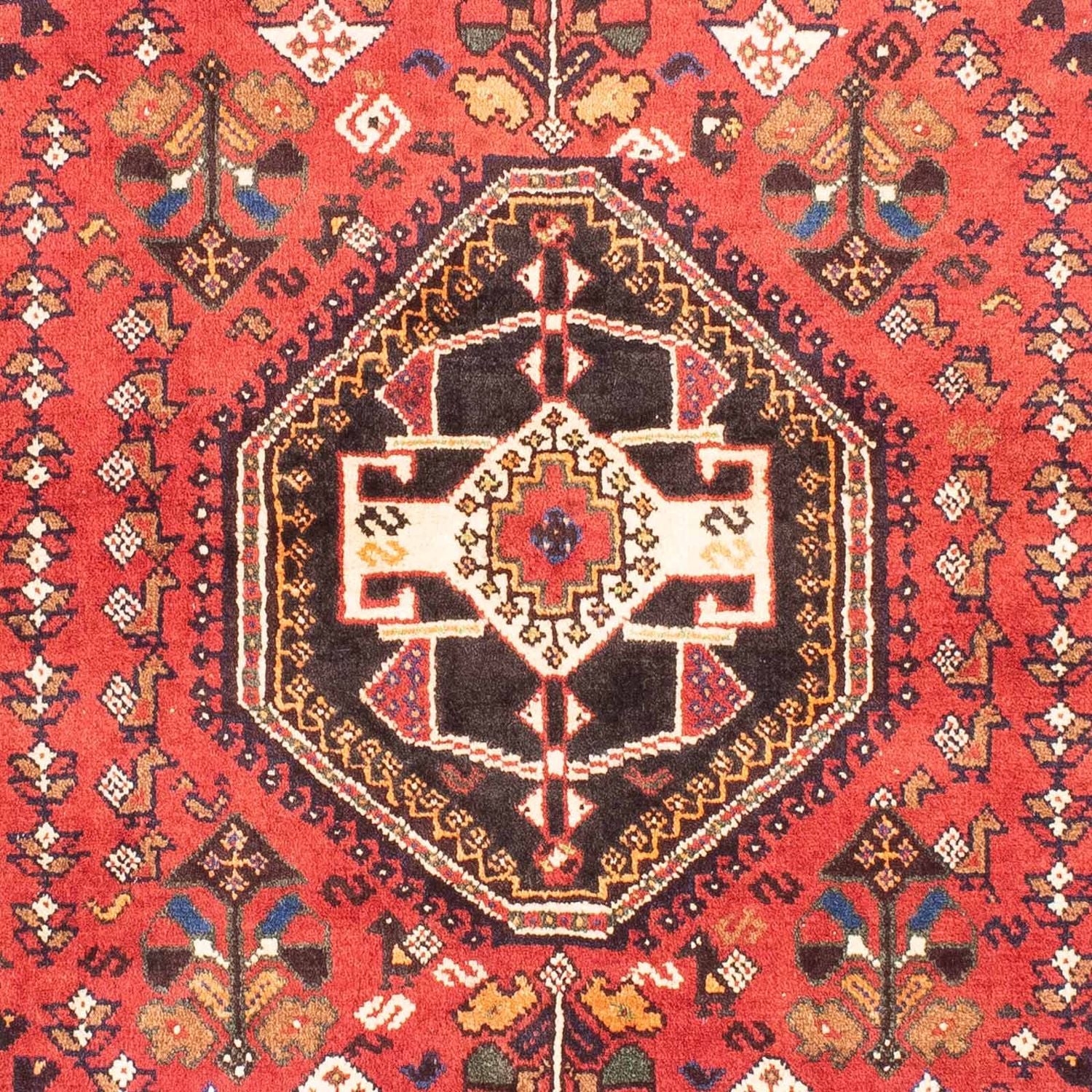 Alfombra persa - Nómada - 166 x 110 cm - rojo oscuro