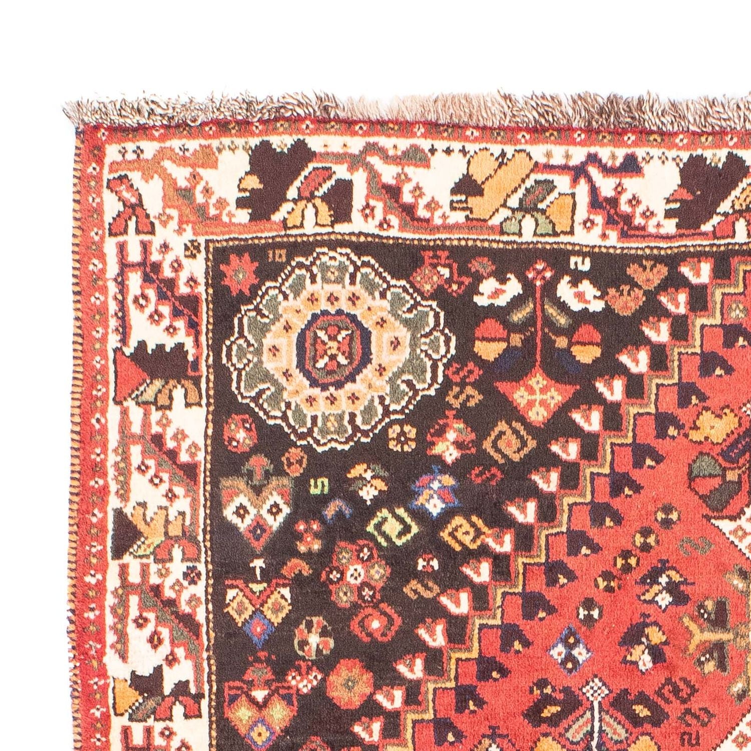 Alfombra persa - Nómada - 166 x 110 cm - rojo oscuro