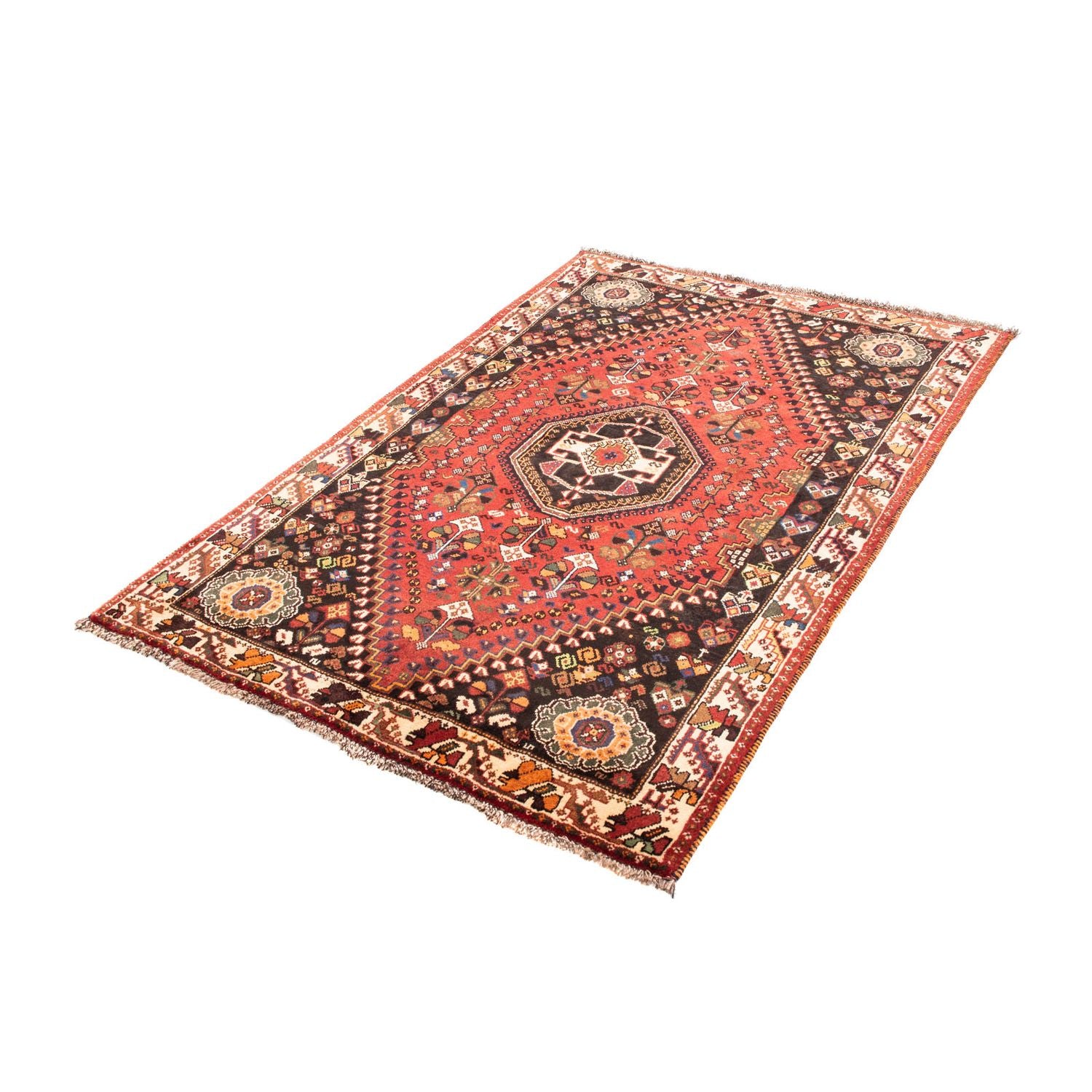 Alfombra persa - Nómada - 166 x 110 cm - rojo oscuro