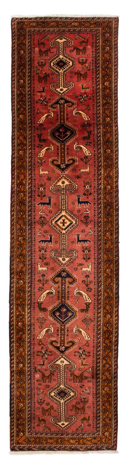 Alfombra de pasillo Alfombra persa - Nómada - 403 x 100 cm - rojo claro