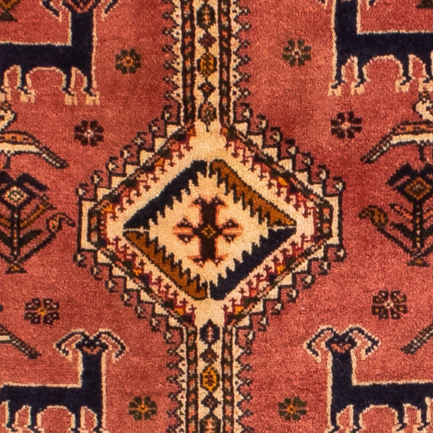 Alfombra de pasillo Alfombra persa - Nómada - 403 x 100 cm - rojo claro