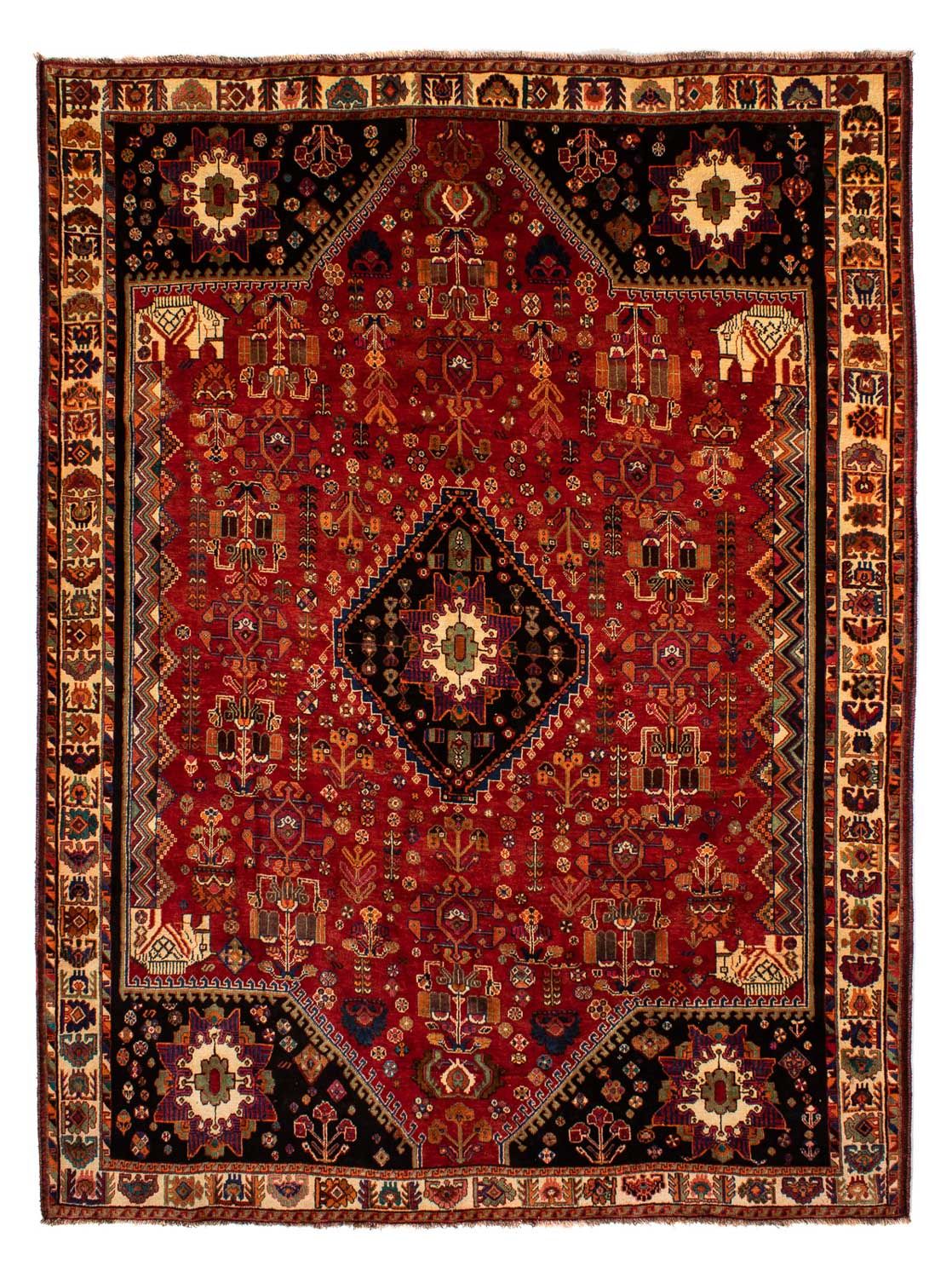 Alfombra persa - Nómada - 300 x 220 cm - rojo oscuro