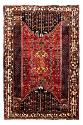 Alfombra persa - Nómada - 255 x 175 cm - rojo oscuro