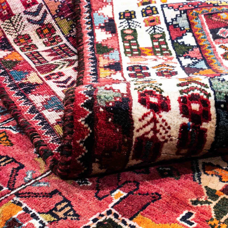 Alfombra persa - Nómada - 255 x 175 cm - rojo oscuro