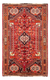 Alfombra persa - Nómada - 250 x 155 cm - rojo oscuro