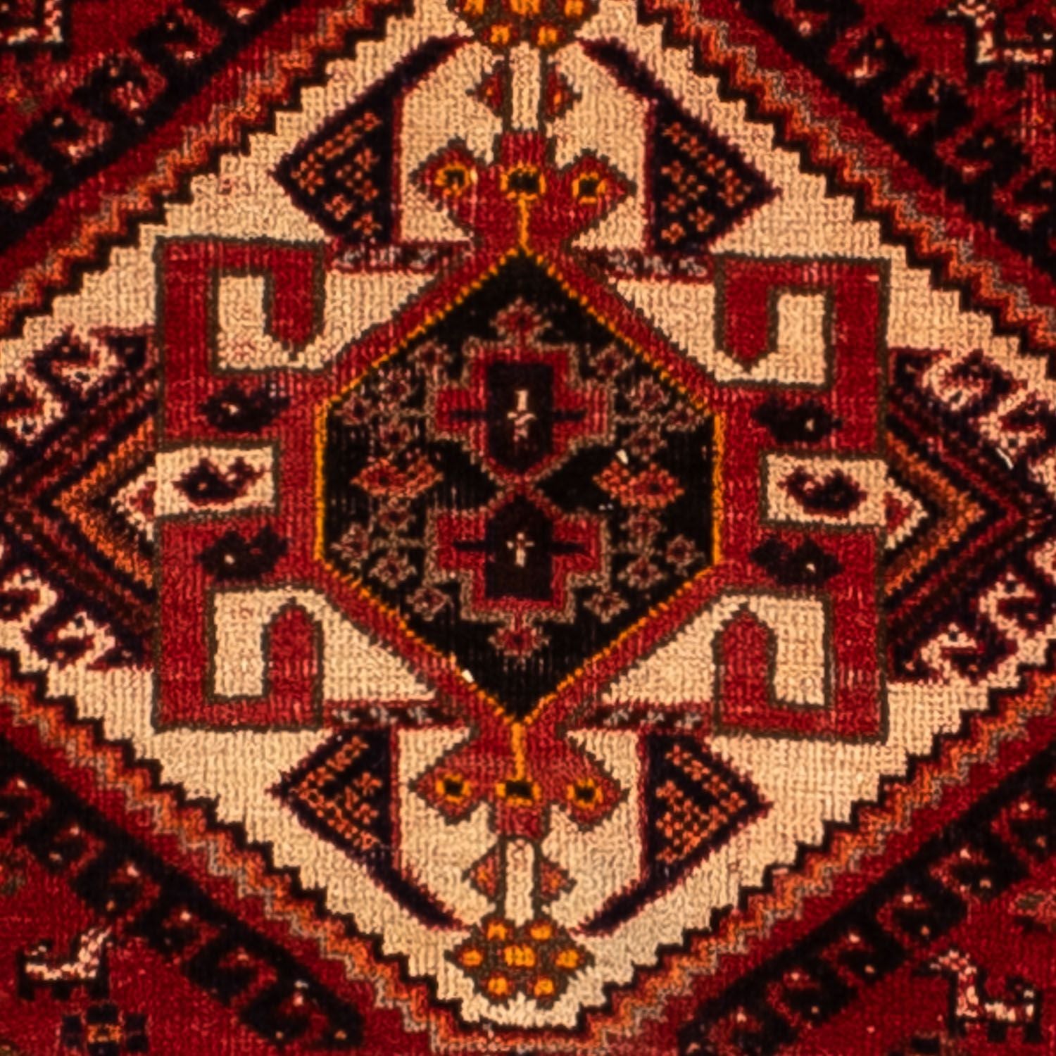 Alfombra persa - Nómada - 322 x 225 cm - rojo oscuro