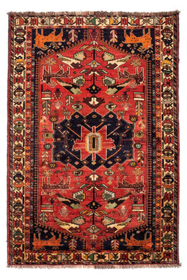 Alfombra persa - Nómada - 265 x 182 cm - rojo oscuro