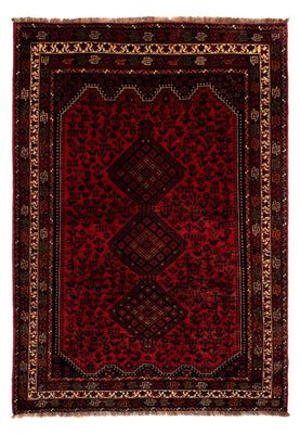 Alfombra persa - Nómada - 295 x 200 cm - rojo oscuro