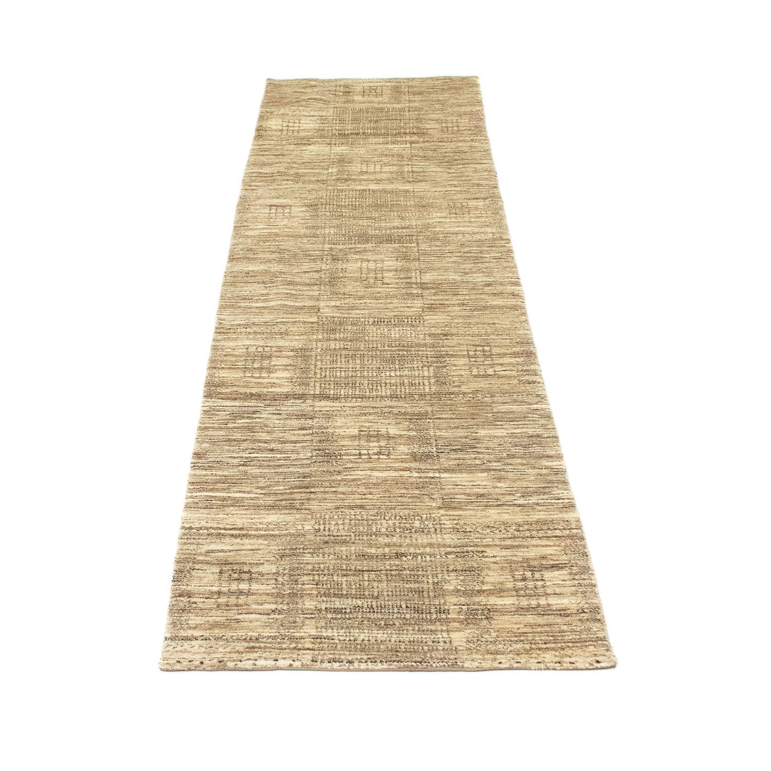 Alfombra de pasillo Alfombra Gabbeh - Indus - 303 x 75 cm - beige