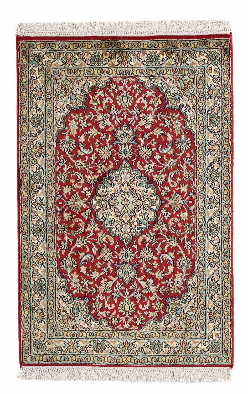 Alfombra persa - Clásica - 95 x 62 cm - rojo oscuro
