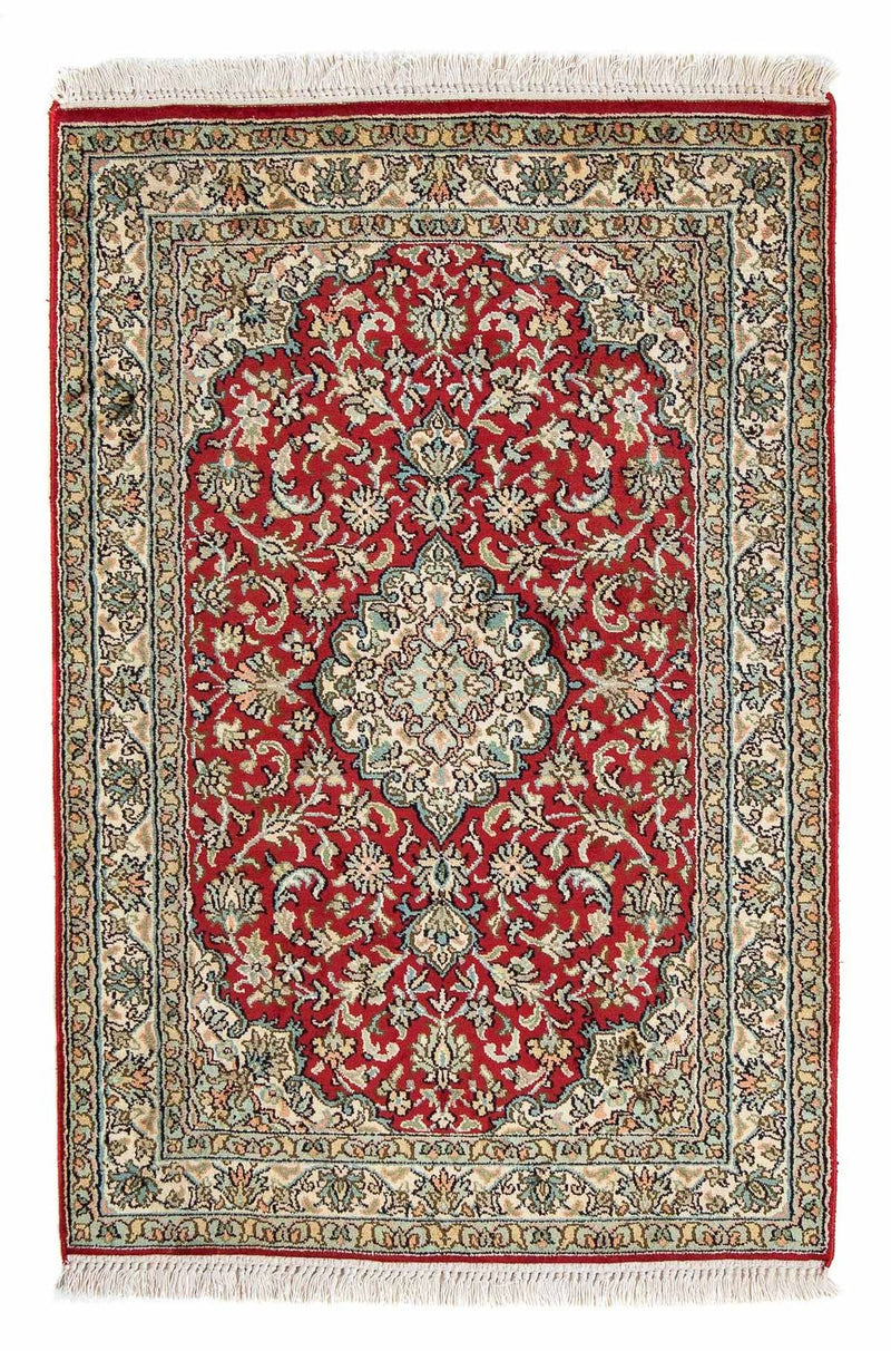 Alfombra persa - Clásica - 96 x 64 cm - rojo oscuro