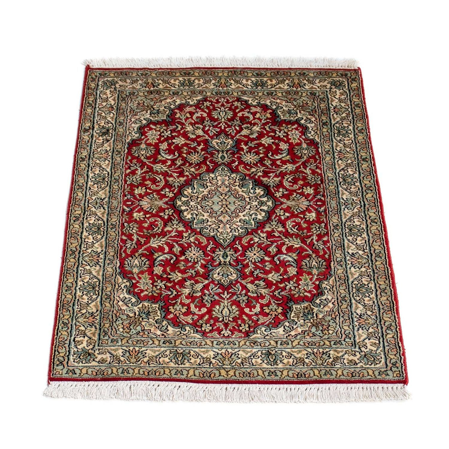 Alfombra persa - Clásica - 96 x 64 cm - rojo oscuro