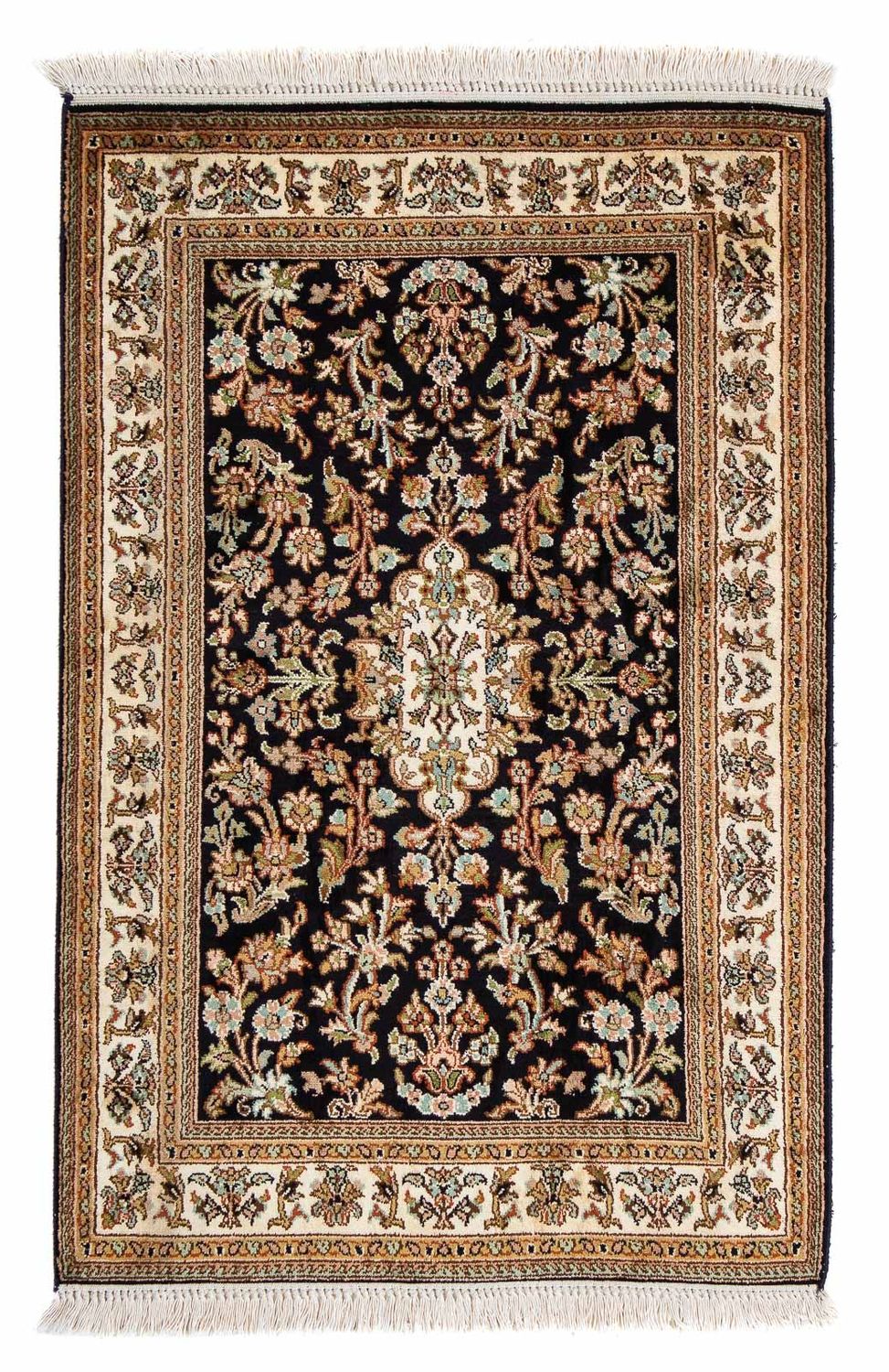 Alfombra persa - Clásica - 94 x 66 cm - azul oscuro