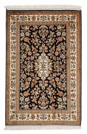 Alfombra persa - Clásica - 94 x 66 cm - azul oscuro