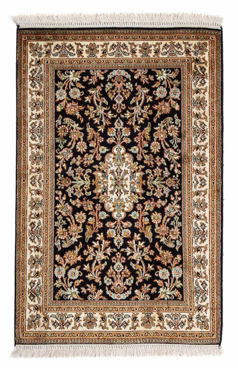 Alfombra persa - Clásica - 94 x 66 cm - azul oscuro