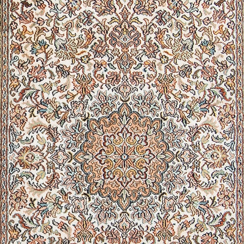 Alfombra de pasillo Alfombra de seda - Seda de Cachemira - 316 x 81 cm - beige