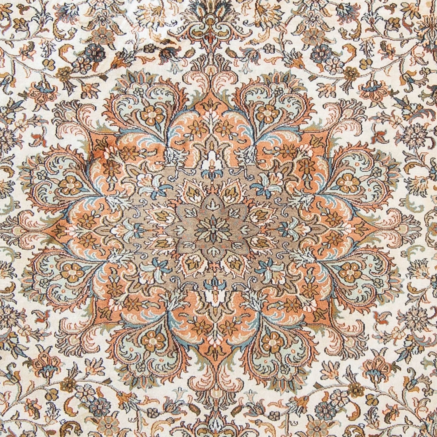 Alfombra de seda - Seda de Cachemira - 304 x 241 cm - beige