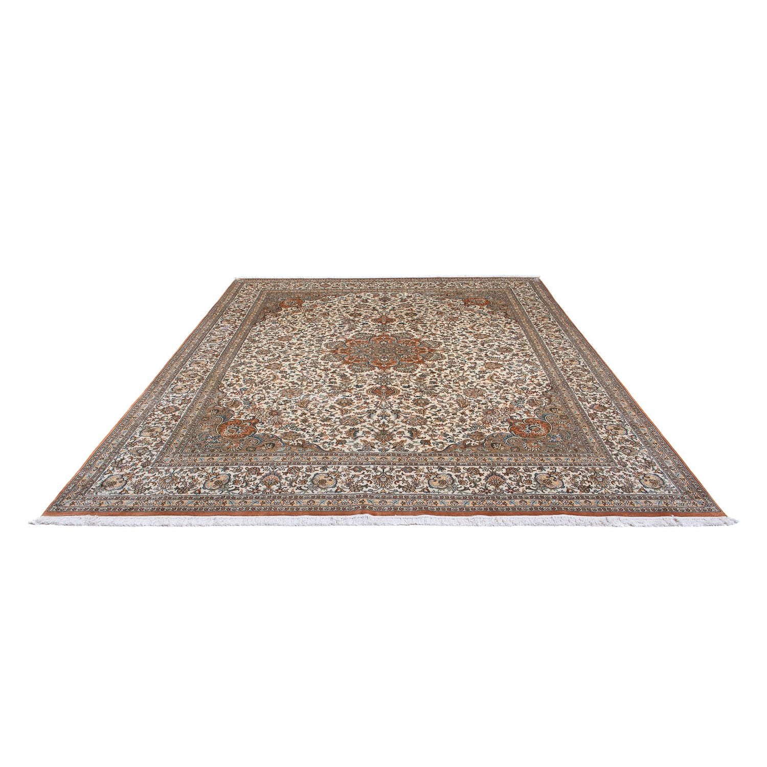 Alfombra de seda - Seda de Cachemira - 304 x 241 cm - beige