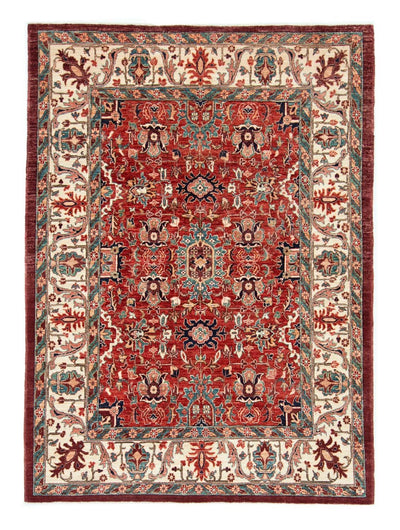 Alfombra afgana 148x200cm - Alfombra oriental - rojo oscuro