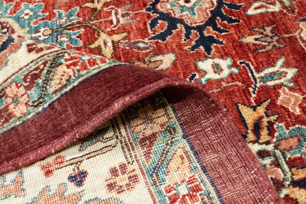 Alfombra afgana - 200 x 148 cm - rojo oscuro