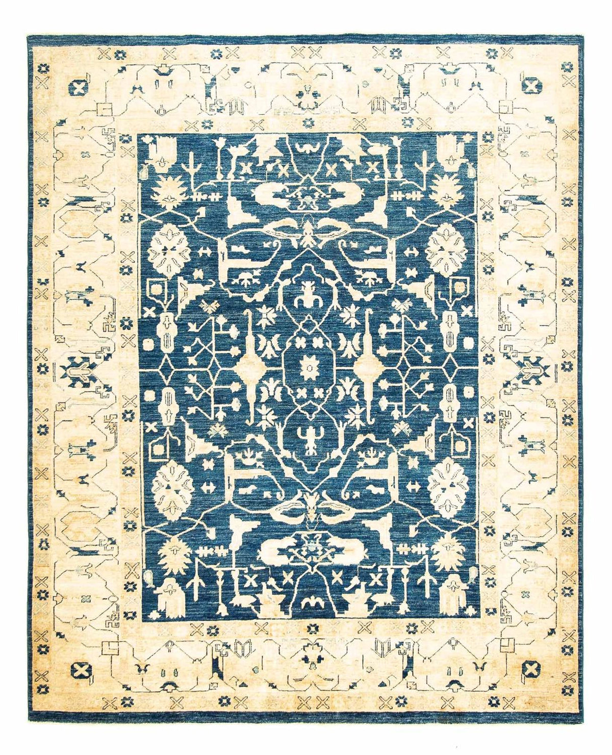 Alfombra Ziegler - 227 x 188 cm - azul oscuro