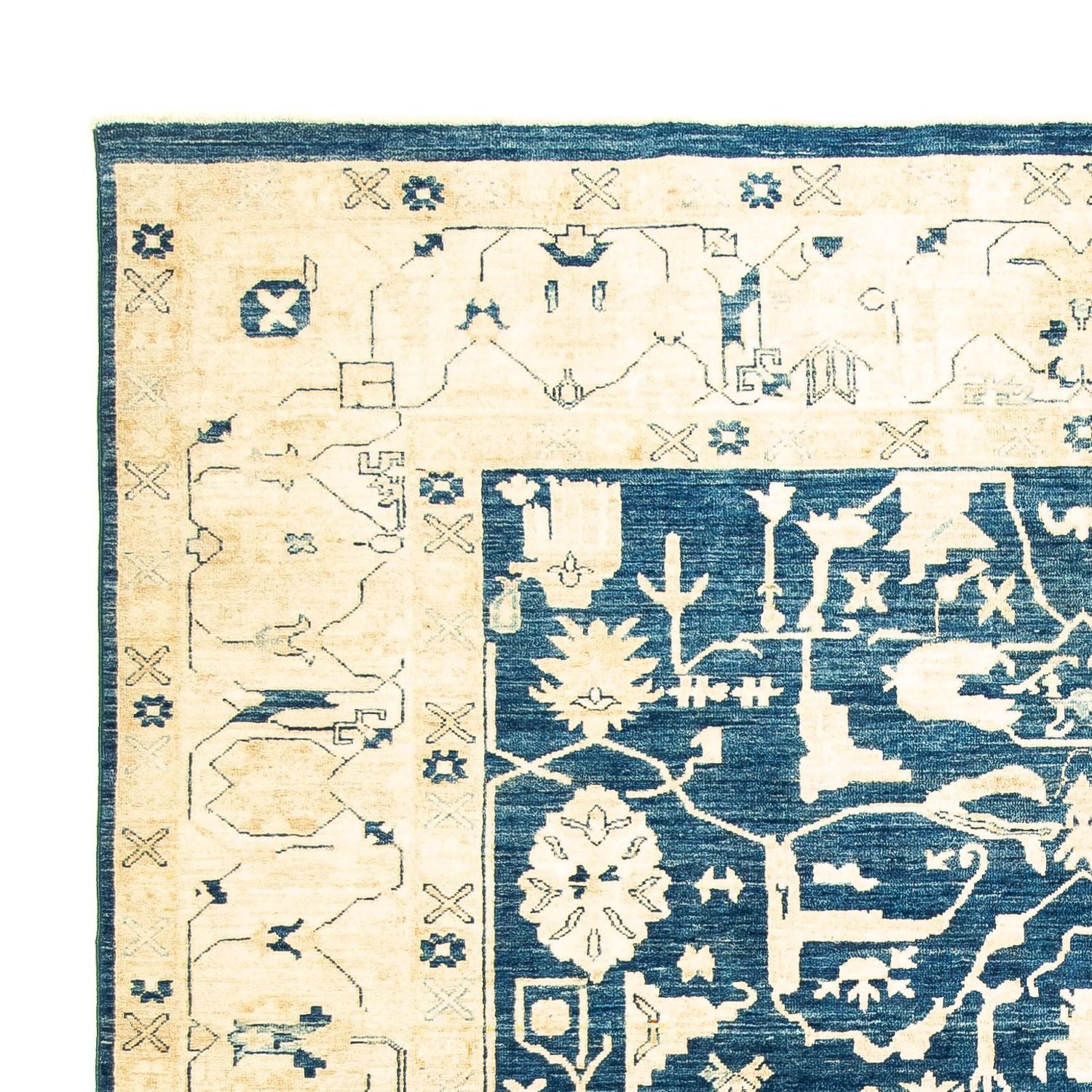 Alfombra Ziegler - 227 x 188 cm - azul oscuro