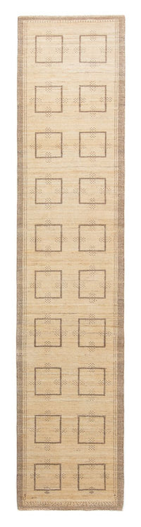 Alfombra de pasillo Alfombra Gabbeh - Loribaft Persa - 345 x 75 cm - beige