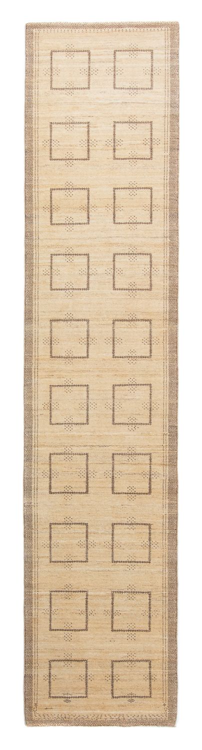 Alfombra de pasillo Alfombra Gabbeh - Loribaft Persa - 345 x 75 cm - beige
