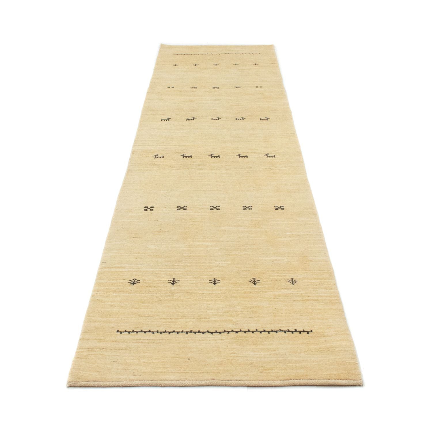 Alfombra de pasillo Alfombra Gabbeh - Persa - 334 x 83 cm - beige
