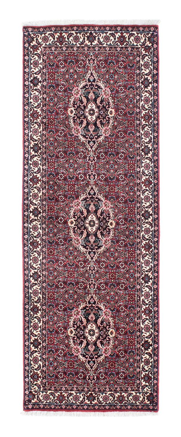 Alfombra de pasillo Alfombra persa - Bidjar - 211 x 72 cm - rojo claro