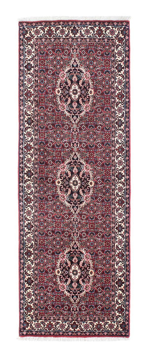 Alfombra de pasillo Alfombra persa - Bidjar - 211 x 72 cm - rojo claro