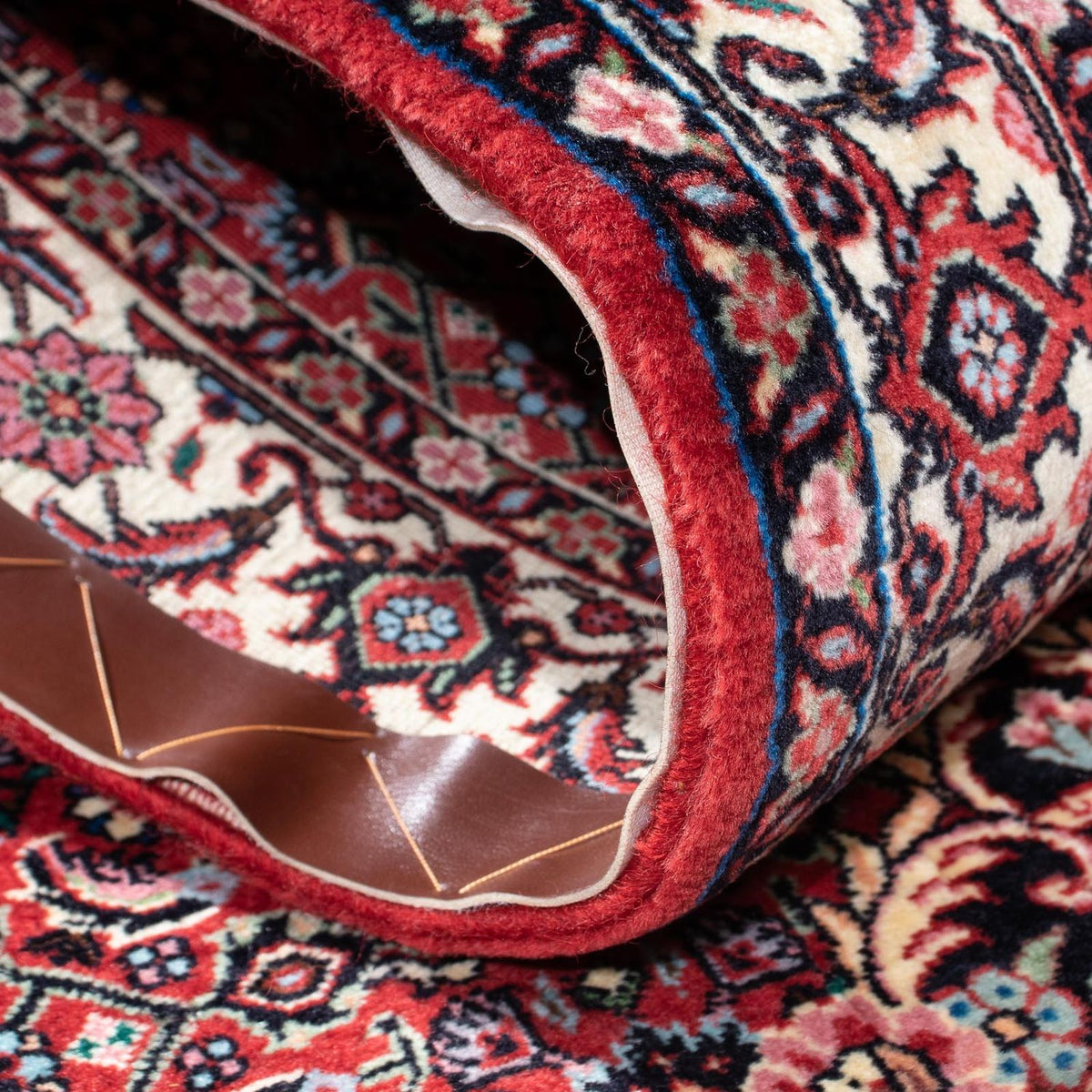 Alfombra de pasillo Alfombra persa - Bidjar - 211 x 72 cm - rojo claro