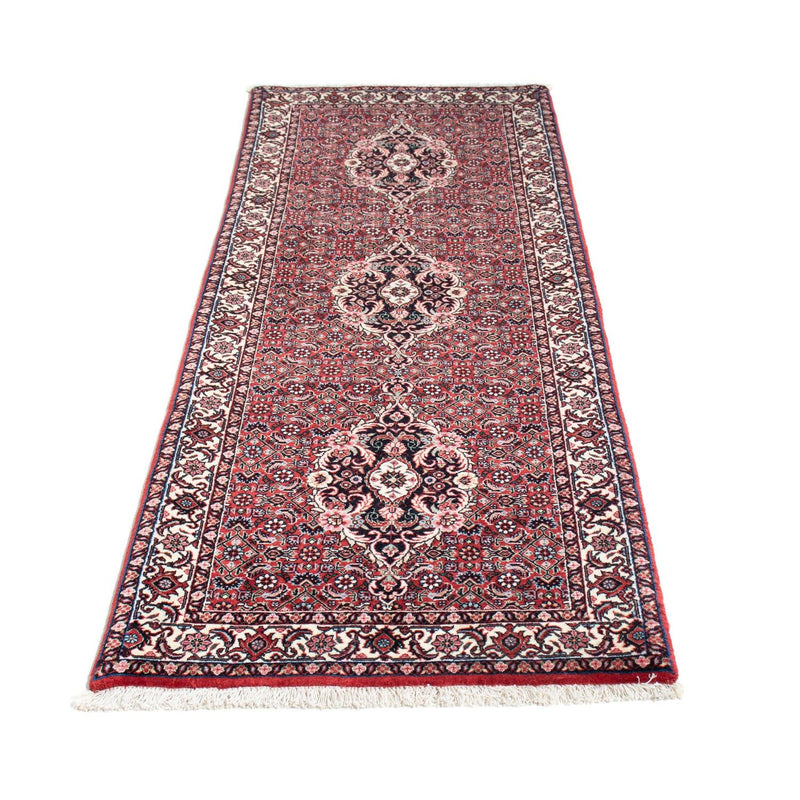 Alfombra de pasillo Alfombra persa - Bidjar - 211 x 72 cm - rojo claro