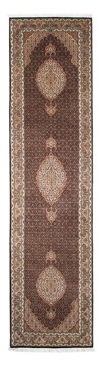 Alfombra de pasillo Alfombra persa - Tabriz - 302 x 82 cm - azul oscuro