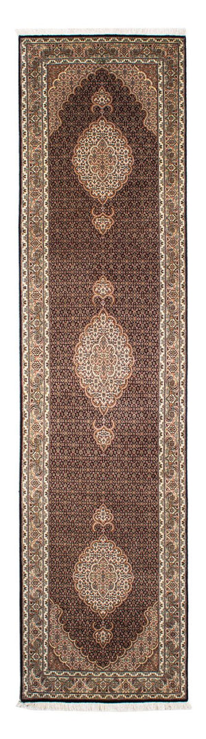 Alfombra de pasillo Alfombra persa - Tabriz - 302 x 82 cm - azul oscuro