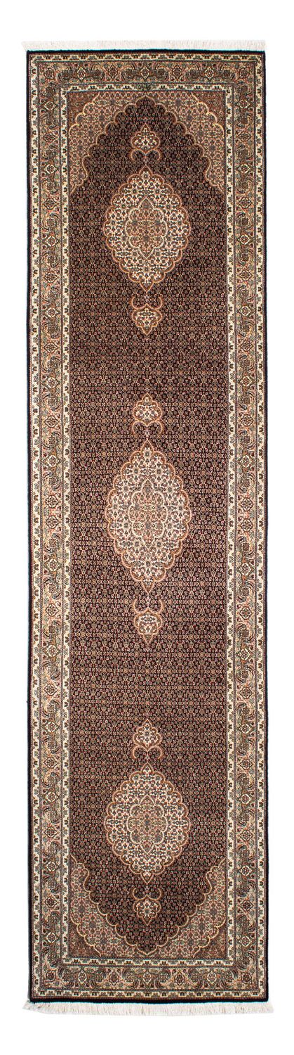 Alfombra de pasillo Alfombra persa - Tabriz - 302 x 82 cm - azul oscuro