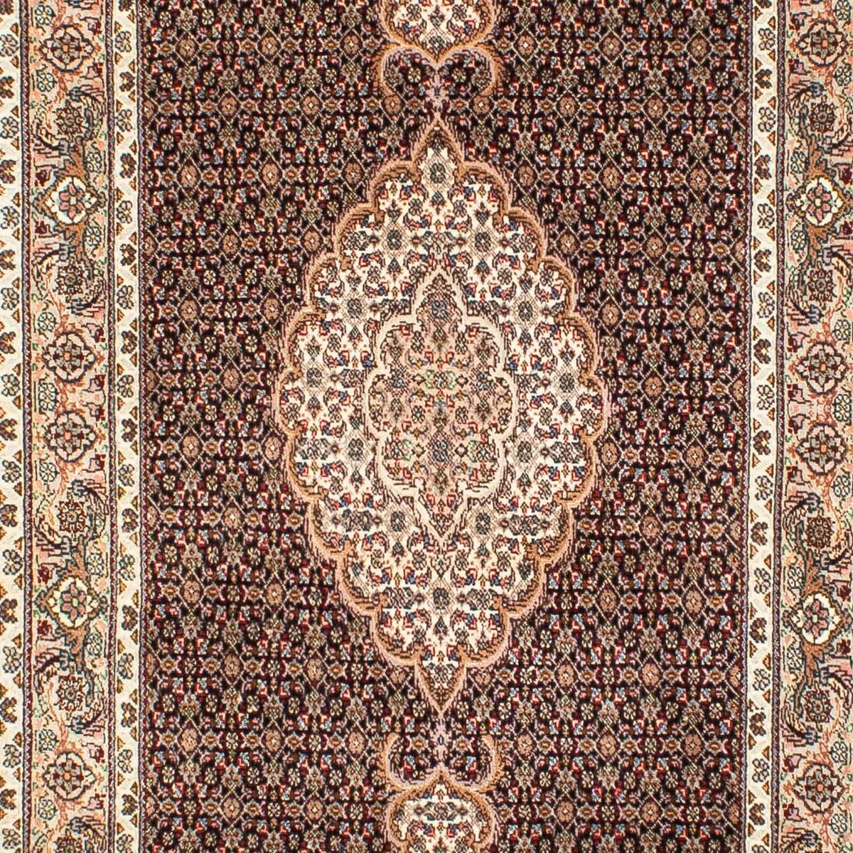 Alfombra de pasillo Alfombra persa - Tabriz - 302 x 82 cm - azul oscuro