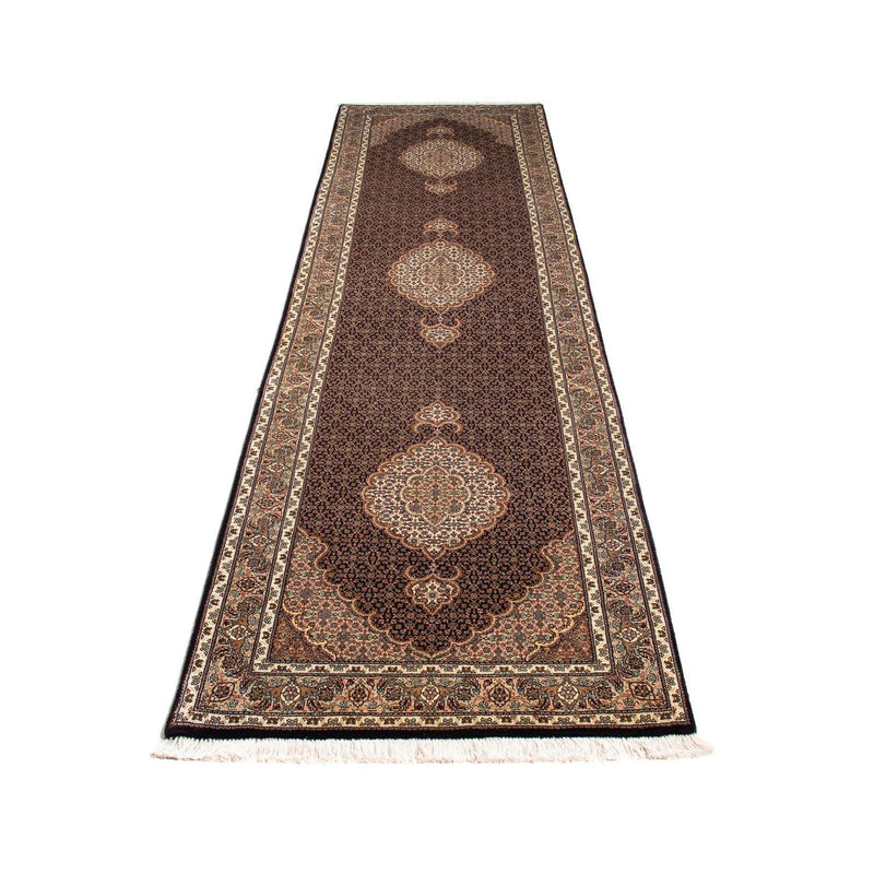 Alfombra de pasillo Alfombra persa - Tabriz - 302 x 82 cm - azul oscuro