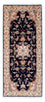 Alfombra de pasillo Alfombra Persa - Tabriz - Real - 200 x 83 cm - azul oscuro